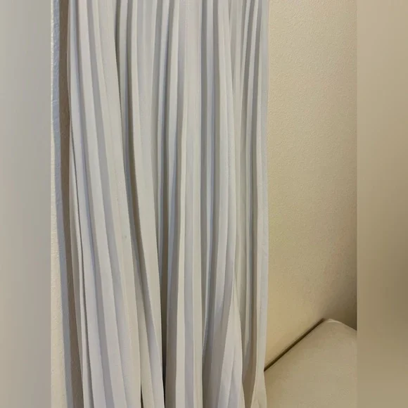 Proenza Schouler Dress - Women’s 4 White - Pleats Midi Faux Leather - Picture 5 of 11